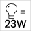 Vergelijkbaar met 23Watt gloeilamp