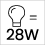 Vergelijkbaar met 28Watt gloeilamp