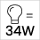 Vergelijkbaar met 34Watt gloeilamp