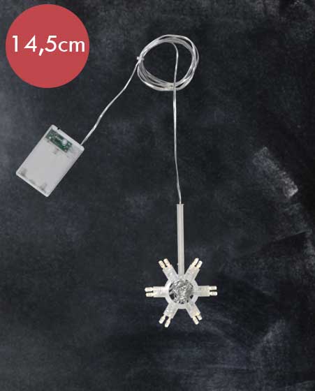 Licht snoer voor sterren -lichtkleur: Warm Wit -Werkt op batterijen -Met timer functie -Kerstdecoratie