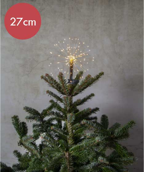 Piek -Vuurwerk -Ook geschikt voor buiten -lichtkleur: Warm Wit -Werkt op batterijen -Met timer functie -Kerstdecoratie