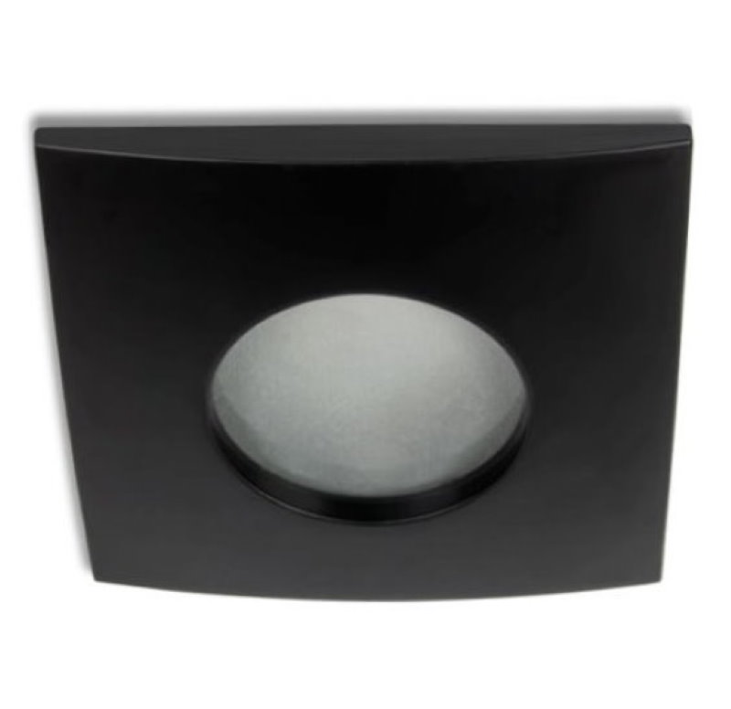 IP44 LED inbouwspot Gry -Vierkant Zwart -Extra Warm Wit -Dimbaar 4W -Philips