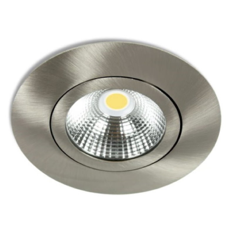 LED Inbouwspot Cees -Rond RVS Look -Warm Wit -Dimbaar -6.5W -Integral LED