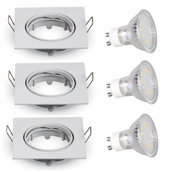 LED inbouwspot - GU10 | Wit (set van 3 stuks)