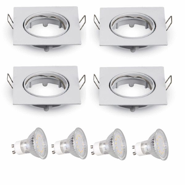 LED inbouwspot - GU10 | Wit (set van 4 stuks)