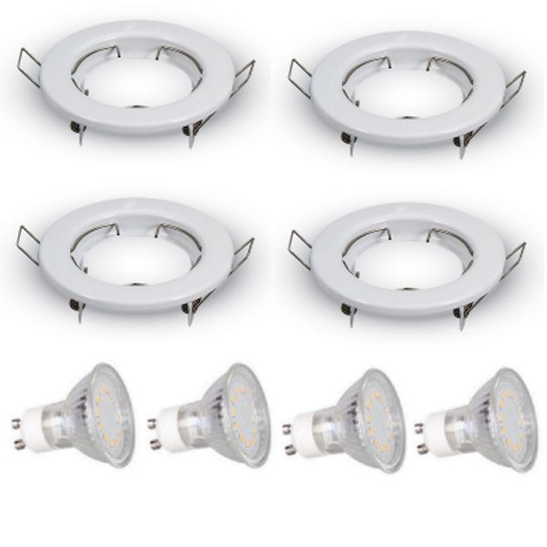 LED inbouwspot - GU10 | Wit (set van 4 stuks)