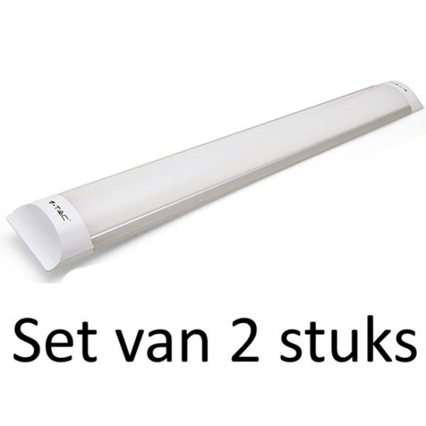 Geïntegreerde LED Buis 120cm 3000K | Warm Wit (Set van 2 stuks)