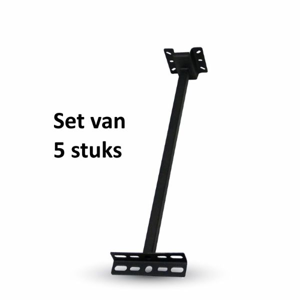 Muursteun voor LED Bouwlamp | Set van 5