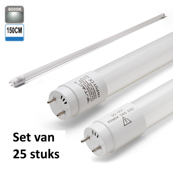 LED Buis 150CM 6400K |Daglicht | set van 25 stuks