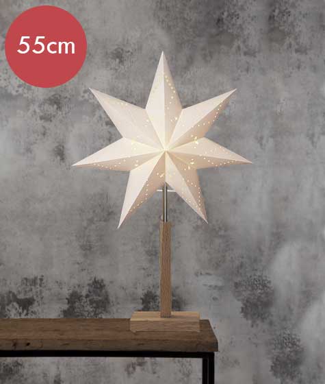 Staande kerstster Karo L -lichtkleur: Warm Wit -met stekker -Kerstdecoratie
