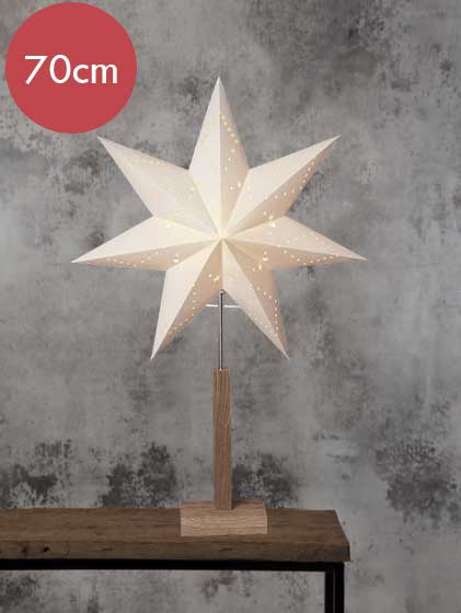 Staande kerstster Karo XL -lichtkleur: Warm Wit -met stekker -Kerstdecoratie