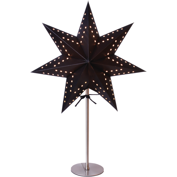 Staande kerstster Bobo zwart -51cm Staande kerstster Bobo zwart -51cm
