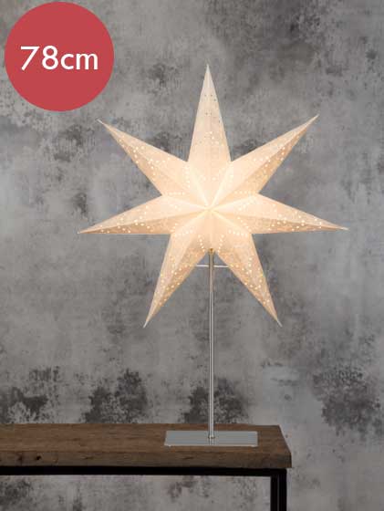 Grote staande kerstster Sensy -lichtkleur: Warm Wit -met stekker -Kerstdecoratie