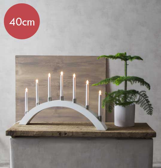 LED kandelaar Tall -40cm -lichtkleur: Warm Wit -met stekker -Kerstdecoratie