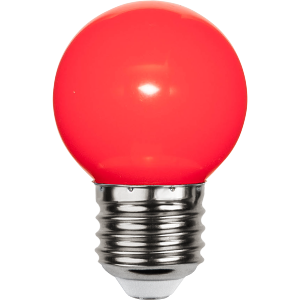 Rode lamp voor prikkabel - 1Watt- E27