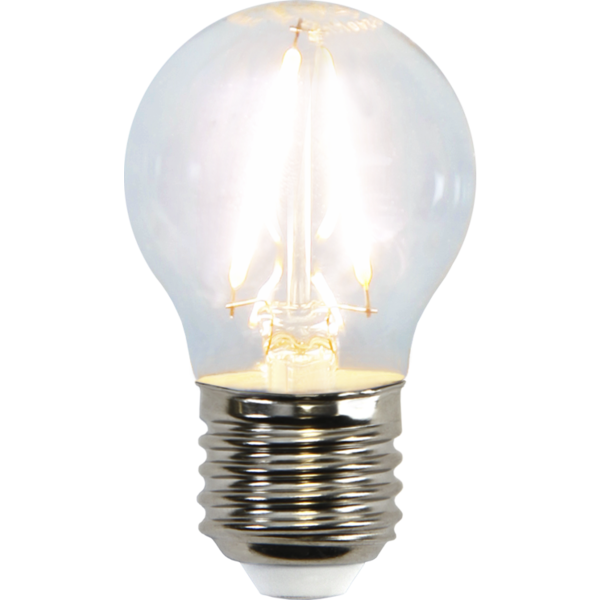 Kogellamp - E27 - 1.5W  -Extra Warm Wit (2700K) -Niet dimbaar - 