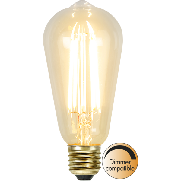 Star Trading LED Edison lamp lichtbron - E27 - Dimbaar - Super Warm Wit <2200K - 3.6 Watt - vervangt 40W Halogeen