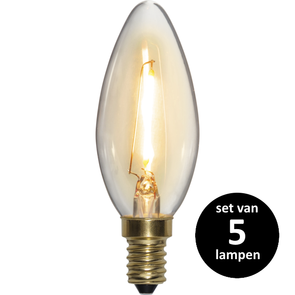 Star Trading LED Kaars lamp lichtbron - E14 - Niet dimbaar - Super Warm Wit <2200K - 0.8 Watt - verv Star Trading LED Kaars lamp lichtbron - E14 - Niet dimbaar - Super Warm Wit <2200K - 0.8 Watt - verv