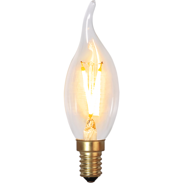 Soft Glow Kaarslamp met tip - E14 - 0,5W -Super Warm Wit (< 2200K) -Niet dimbaar - 