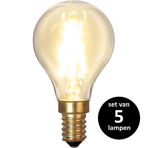 Star Trading LED Kogel Lamp lichtbron - E14 - Niet dimbaar - Super Warm Wit <2200K - 1.5 Watt - verv