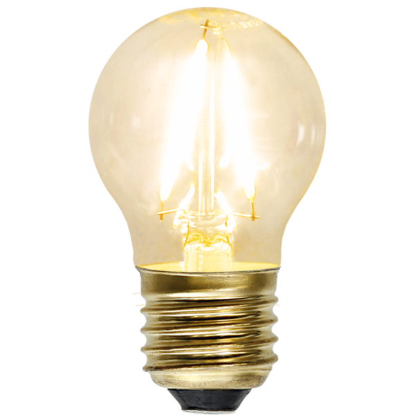 Soft Glow Kogellamp - E27 - 1,5W -Super Warm Wit (< 2200K) -Niet dimbaar - 