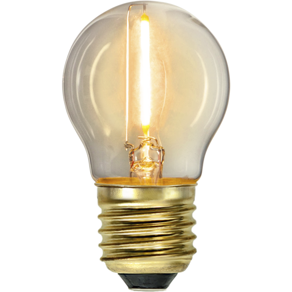 Soft Glow Kogellamp - E27 - 0,8W -Super Warm Wit (< 2200K) -Niet dimbaar - 