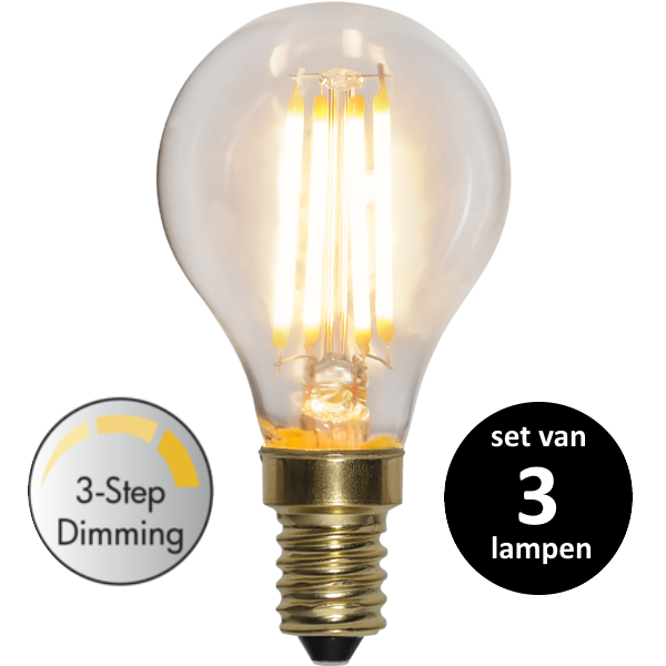 3 standen kogel led lamp - 4W -Super Warm Wit (< 2200K) -Dimbaar met schakelaar -3 step dimming - s 3 standen kogel led lamp - 4W -Super Warm Wit (< 2200K) -Dimbaar met schakelaar -3 step dimming - s