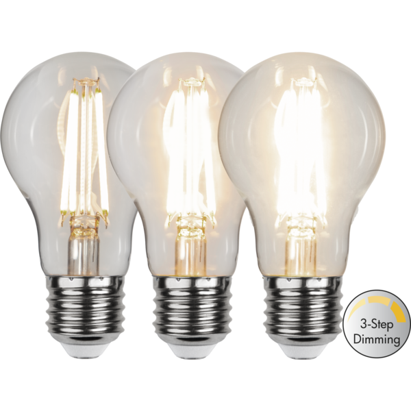 3 standen led lamp  - 6.5W -Warm Wit (3000K) -Dimbaar met schakelaar -3 step dimming