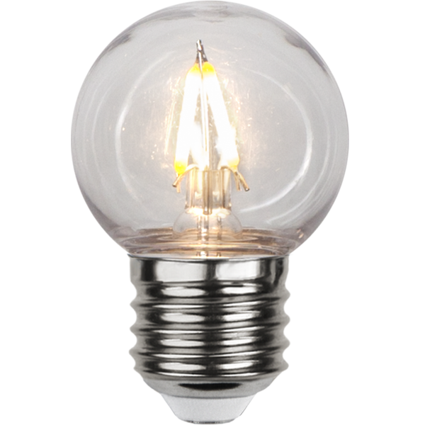 1.3W(E27)Kogel lamp voor prikkabel (G45) -Extra Warm Wit (2700K) -Niet dimbaar - , Voor prikkabel
