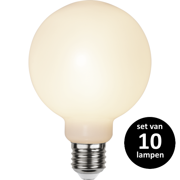 1.2W(E27) Matte Bol XL voor prikkabel (G95) -Extra Warm Wit (2700K) -Niet dimbaar - , Voor prikkabel 1.2W(E27) Matte Bol XL voor prikkabel (G95) -Extra Warm Wit (2700K) -Niet dimbaar - , Voor prikkabel