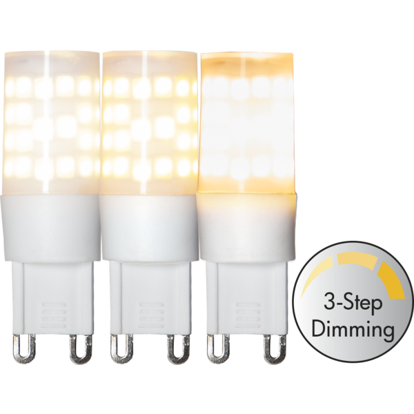 3 standen G9 LED lamp  -3.6W -Extra Warm Wit (2700K) -Dimbaar met schakelaar -3 step dimming