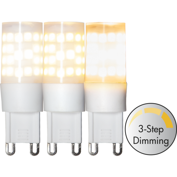 3 standen G9 LED lamp -3.6W -Extra Warm Wit (2700K) -Dimbaar met schakelaar -3 step dimming 3 standen G9 LED lamp -3.6W -Extra Warm Wit (2700K) -Dimbaar met schakelaar -3 step dimming