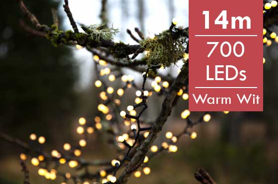 Kerstboomverlichting LED Berry mini 14 meter -div lichtstanden -700 lampjes -Ook geschikt voor buite
