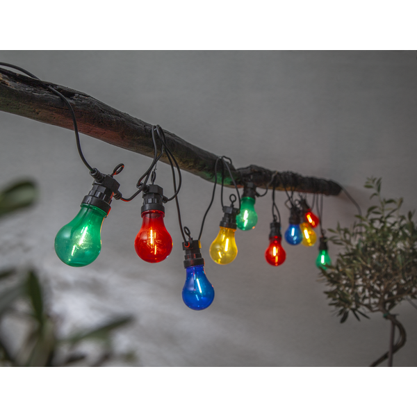 Feestverlichting 405cm met 10 lampjes -Multicolor (RGB)