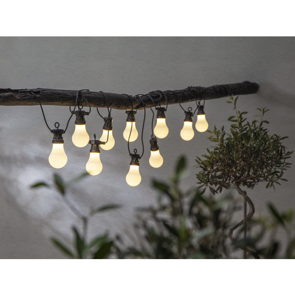 Prikkabel 405cm met 10 lampjes -Warm Wit -Tuinverlichting
