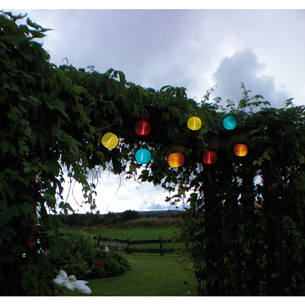 Solar Feestverlichting 270cm met 10 lampjes -Koel Wit -Tuinverlichting