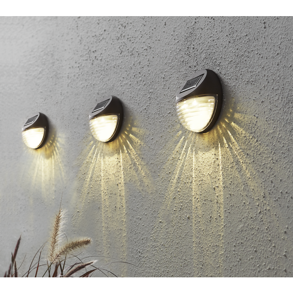 Solar Wandlampen -Bruin -Warm Wit -11CM -Zonne-Energie
