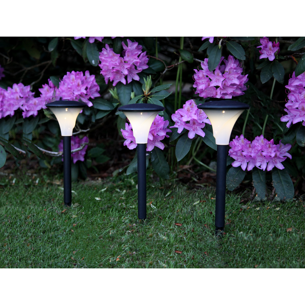 Solar Priklampen -Zwart -Set van 3 -26CM -Zonne-Energie