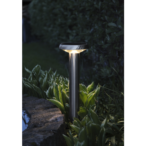 Solar Priklamp -RVS -Warm Wit -45CM -Zonne-Energie