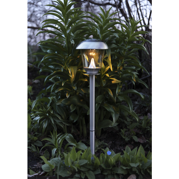 Solar Priklamp -RVS -Warm Wit -66CM -Zonne-Energie
