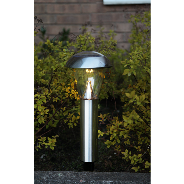 Solar Priklamp -RVS -Warm Wit -36CM -Zonne-Energie