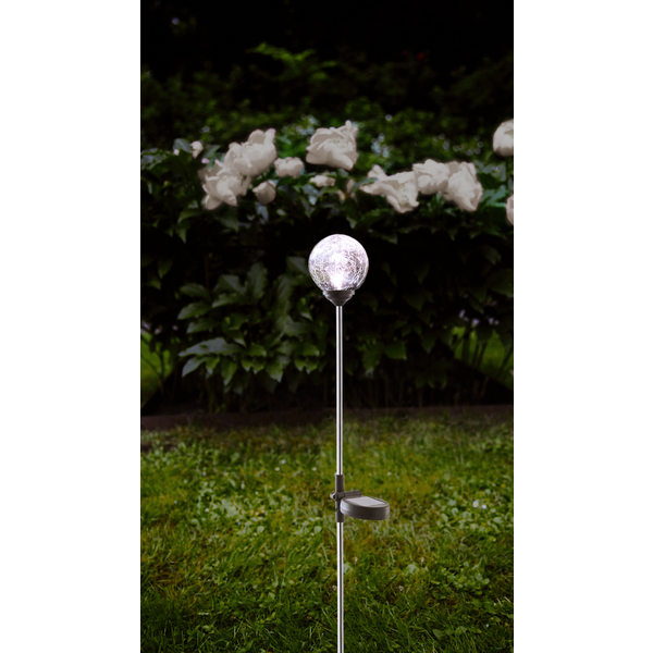 Solar Tuinverlichting decoratie Roma Wit Warm Wit licht -Wit  -77 cm hoog