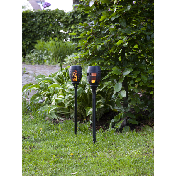 Solar Fakkels -Zwart -Set van 2 -50CM -Zonne-Energie