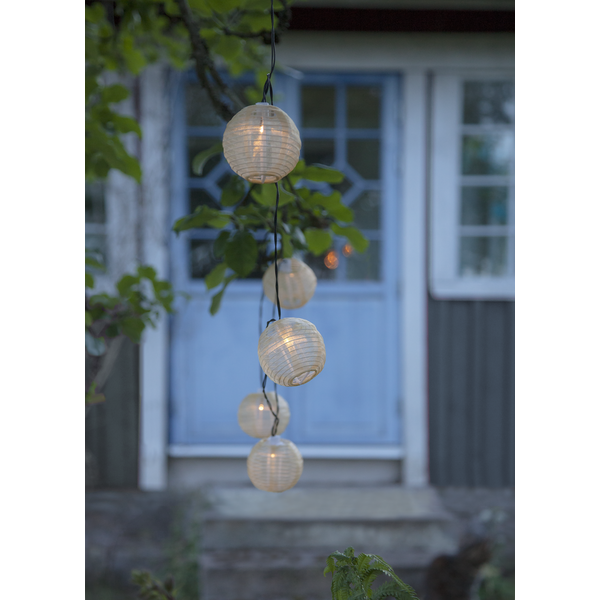 Solar Feestverlichting 270cm met 10 lampjes -Warm Wit -Tuinverlichting