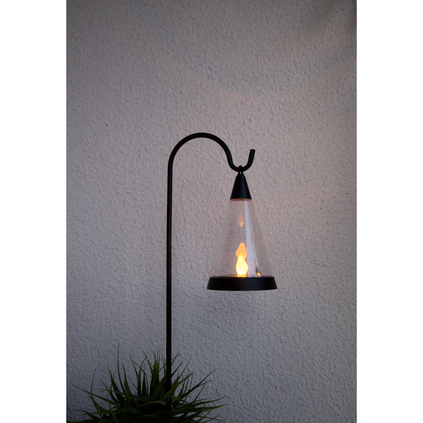 Solar Lantaarn -Zwart -Kaarslicht -70CM -Zonne-Energie