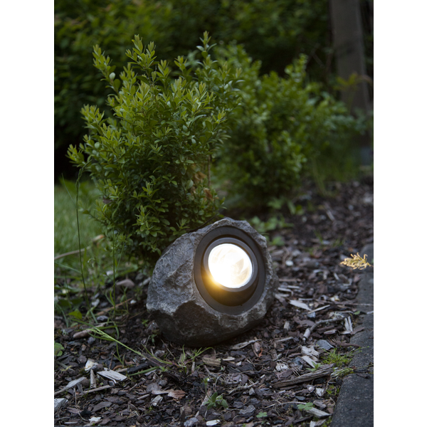 Solar Decolamp -Grijs -Warm Wit -16CM -Zonne-Energie