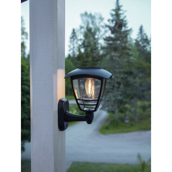 Solar Wandlamp -Zwart -Warm Wit -21CM -Zonne-Energie