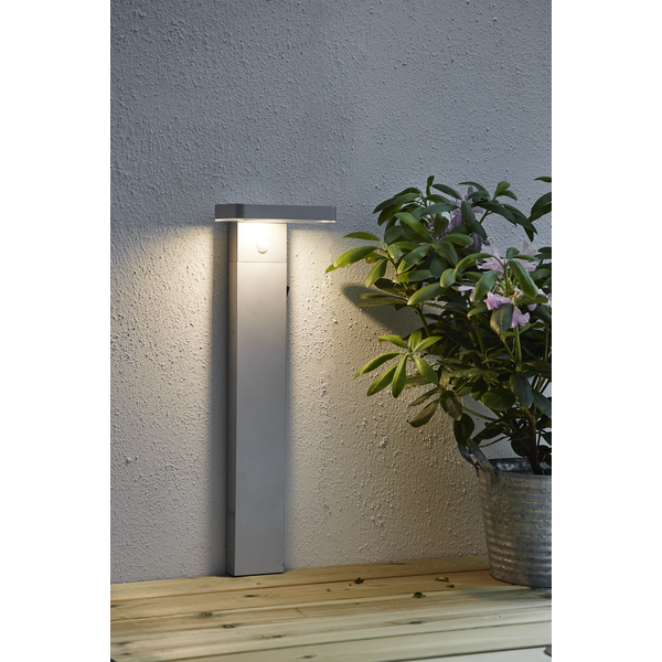 Solar Staande buitenlamp -Grijs -60CM -Beweginsmelder