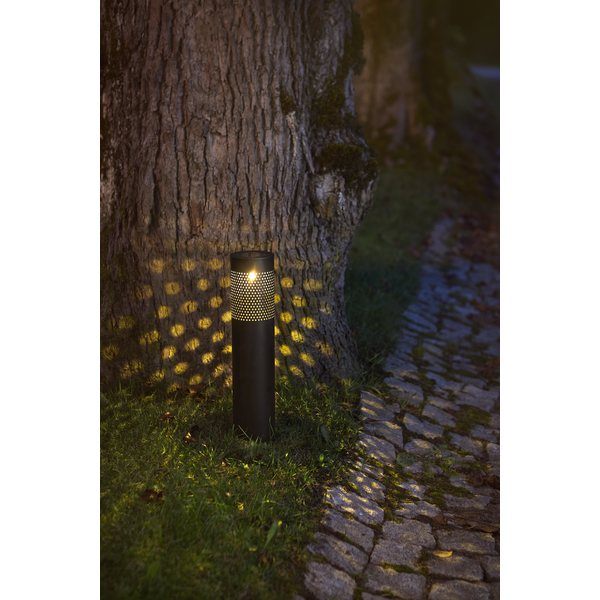Solar Priklamp -Zwart -Warm Wit -39CM -Zonne-Energie