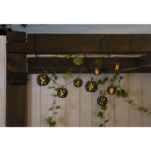 Solar Feestverlichting 210cm met 8 lampjes -Super Warm Wit -Tuinverlichting